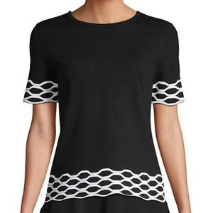 Saks Fifth Avenue Wave Cotton-Blend Tee